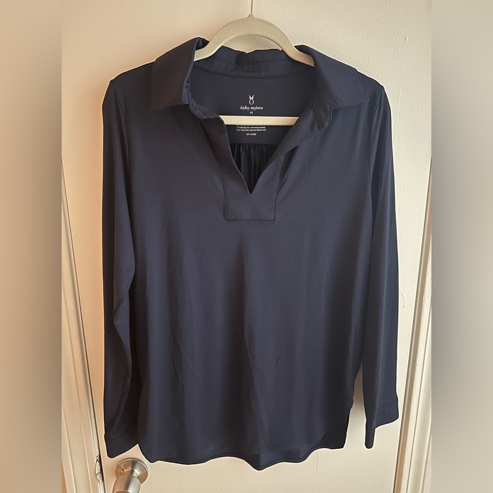DUDLEY STEPHENS Woman’s Deep Blue Casual Shirt